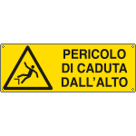 E17144K - Cartello pericolo di caduta dall'alto EN ISO 7010