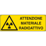 E1722KS - Etichetta adesiva attenzione materiale radioattivo EN ISO 7010