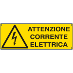 E1743KS - Etichetta adesiva attenzione corrente elettrica EN ISO 7010