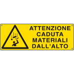 E1756KS - Etichetta adesiva attenzione caduta materiali alto