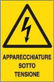 E1775X - Cartello apparecchiature sotto tensione EN ISO 7010