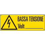 E1776KS - Etichetta adesiva bassa tensione Volt. EN ISO 7010