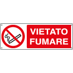 E1801W - Cartello divieto vietato fumare EN ISO 7010