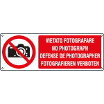 E18084KS - Etichetta divieto vietato fotografare EN ISO 7010