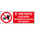 E18085KS - Etichetta vietato consumare bevande alcoliche EN ISO 7010