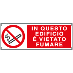 E18090KS - Etichetta divieto in questo edificio vietato EN ISO 7010
