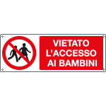 E18496KS - Etichetta vietato accesso ai bambini EN ISO 7010