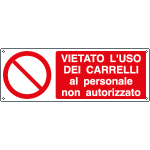 E1862KS - Etichetta vietato uso carrelli al personale non autorizz EN ISO 7010