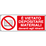 E1881KS - Etichetta vietato depositare materiali davan idranti EN ISO 7010