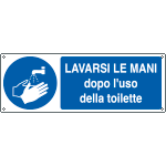 E1915K - Cartello obbligo lavare le mani prima di lavorare EN ISO 7010