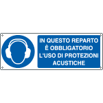 E1940KS - Etichetta obbligo in reparto uso protezion acustiche EN ISO 7010