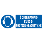 E1959KS - Etichetta adesiva "e' obbligatorio l'uso di protezioni acustiche"