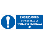 E1961K - Cartello obbligo uso mezzi protezioni individuali EN ISO 7010