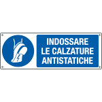E19990K - cartello indossare le calzature antistatiche  EN ISO 7010