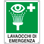 E20104W - Cartello lavaocchi di emergenza UNI ISO 7010