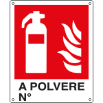 E20124W - Cartello estintore a polvere N. EN ISO 7010