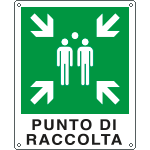 E20153Z - Cartello emergenza punto di raccolta  simbolo+testo EN ISO 7010