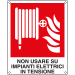 E20161W - Cartello non usare su impianti elettrici EN ISO 7010