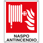 E20168X - Cartello antincendio naspo antincendio simbolo+testo EN ISO 7010