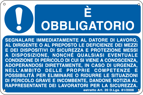 E2651 - Cartello obbligo Segnalare difetti e deficienze..EN ISO 7010