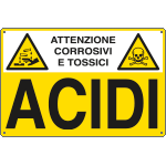 E2703 - Cartello sostanze pericolose ACIDI EN ISO 7010
