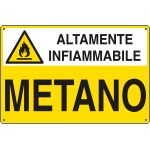 E2708 - Cartello sostanze pericolose METANO EN ISO 7010