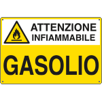 E2731 - Cartello sostanze pericolose GASOLIO EN ISO 7010