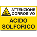E2739 - Cartello pericolo ACIDO SOLFORICO EN ISO 7010