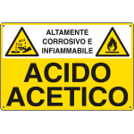 E2747 - Cartello sostanze pericolose ACIDO ACETICO EN ISO 7010