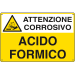 E2786 - Cartello sostanze pericolose ACIDO FORMICO EN ISO 7010