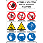E28002P - Cartello Vietato l'accesso ai non addetti ai lavori EN ISO 7010