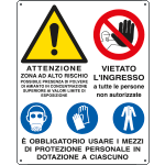 E28301 - Cartello E'obbligatorio usare i mezzi di protezione ...EN ISO 7010