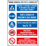 E2968 - Cartello NORME GENERALI PER TUTTI I CARRELLISTI UNI EN ISO 7010