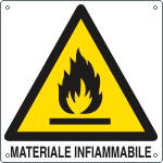 E400205X - Cartello pericolo materiale infiammabile EN ISO 7010