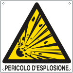 E400303KS - Etichetta desiva pericolo esplosione EN ISO 7010