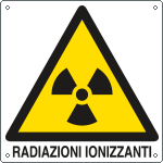 E400602KS - Etichetta adesiva pericolo radiazioni ionizzanti EN ISO 7010