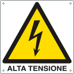 E400710W - Cartello pericolo alta tensione EN ISO 7010