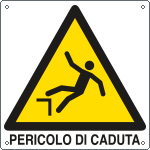 E401301K - Cartello pericolo pericolo di caduta EN ISO 7010