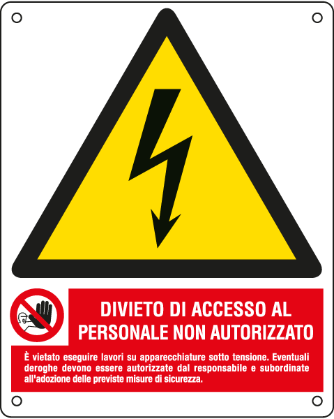 E440703KS - Etichetta pericolo attenzione divieto accesso personale..EN ISO 7010