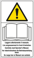 E49537E - Cartello Leggere attentamente il manuale EN ISO 7010