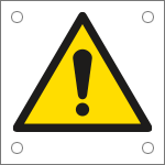 E49601J - Cartello alluminio pericolo generico EN ISO 7010