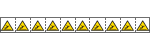 E49614NS - foglio n.10 etichette adesive 30x30 Pericolo zona scivol..EN ISO 7010