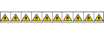 E49618NS - foglio n.10 etichette adesive 30x30 Pericolo materiale....EN ISO 7010