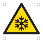 E49636J - Cartello alluminio pericolo bassa temperatura EN ISO 7010