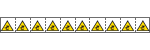 E49637NS - foglio n.10 etichette adesive 30x30 Pericolo inciampo EN ISO 7010
