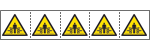 E49671MS - foglio n.5 etichette 60X60 pericolo schiacciamento corpo EN ISO 7010