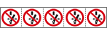 E49716MS - foglio n.5 etichette adesive 60x60 Non effettuare manovre..EN ISO7010
