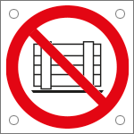 E49735M - Cartello bordo macchina vietato depositare materiali....EN ISO 7010