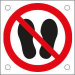 E49779M - Cartello bordo macchina vietato calpestare o sostare....EN ISO 7010