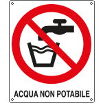 E610301K - Cartello divieto Acqua non potabile EN ISO 7010